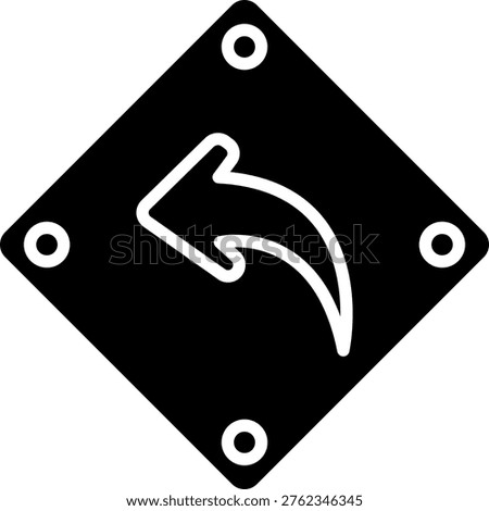 Undo Glyph Icon Vector Design