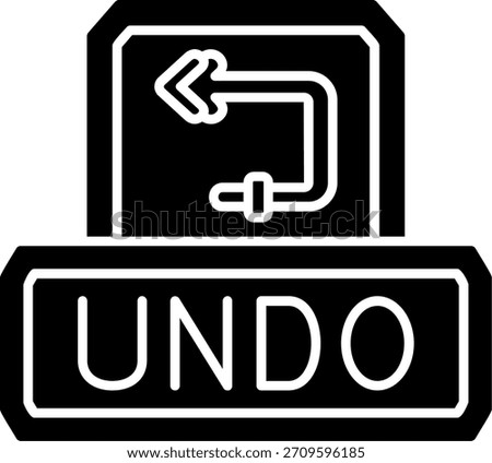 Undo Glyph Style Icon Design