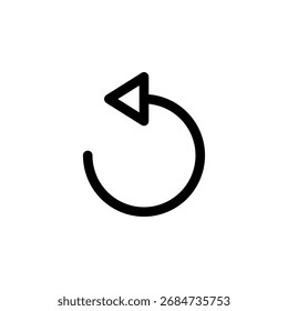 Icono de Deshacer para la acción y la inversión