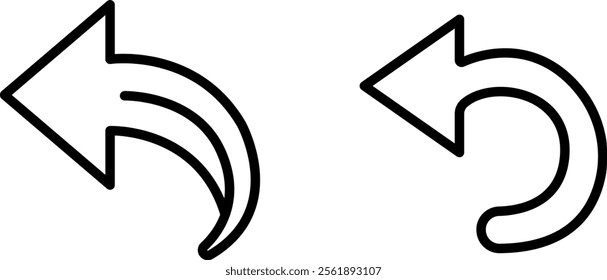 "Undo Icon – Action Reversal and Navigation Concept Illustration"