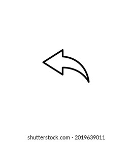 Undo icon, arrow back sign vector for web site Computer and mobile app
