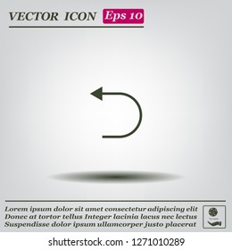 Undo icon, back arrow symbol