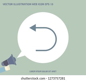 Undo icon, back arrow symbol