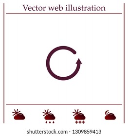 Undo icon, back arrow symbol