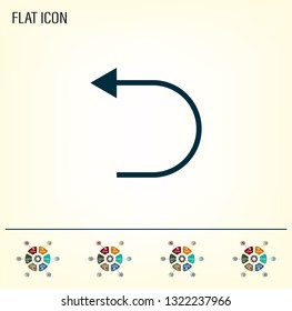 Undo icon, back arrow symbol