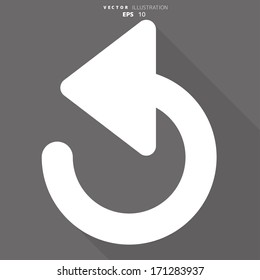 Undo icon, back arrow symbol
