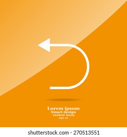 Undo icon, back arrow symbol