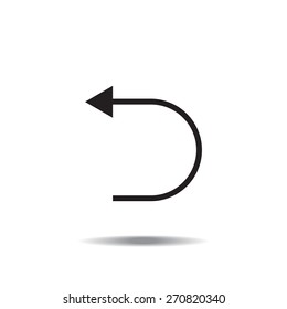Undo icon, back arrow symbol
