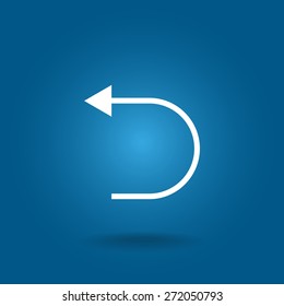 Undo icon, back arrow symbol