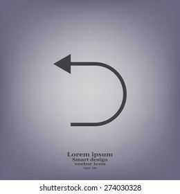 Undo icon, back arrow symbol