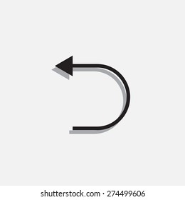 Undo icon, back arrow symbol