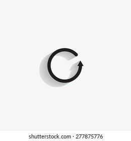 Undo icon, back arrow symbol