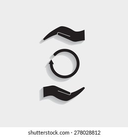 Undo icon, back arrow symbol