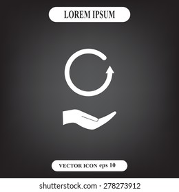 Undo icon, back arrow symbol