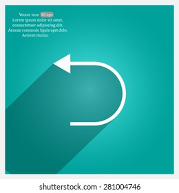 Undo icon, back arrow symbol