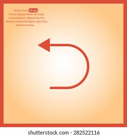 Undo icon, back arrow symbol