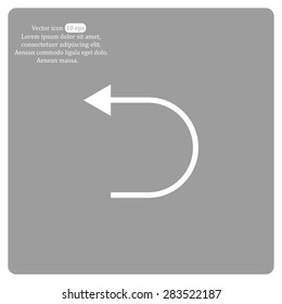 Undo icon, back arrow symbol