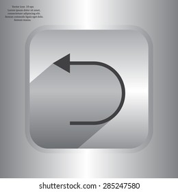 Undo icon, back arrow symbol