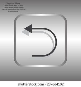 Undo icon, back arrow symbol