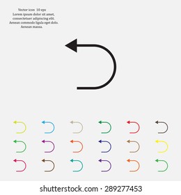 Undo icon, back arrow symbol