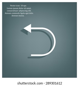 Undo icon, back arrow symbol