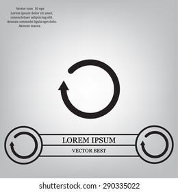 Undo icon, back arrow symbol