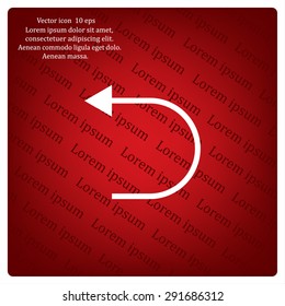 Undo icon, back arrow symbol