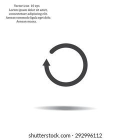 Undo icon, back arrow symbol