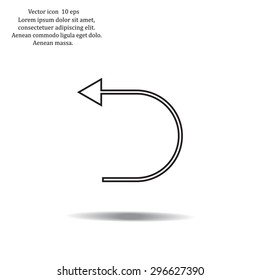 Undo icon, back arrow symbol