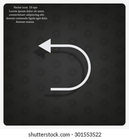 Undo icon, back arrow symbol