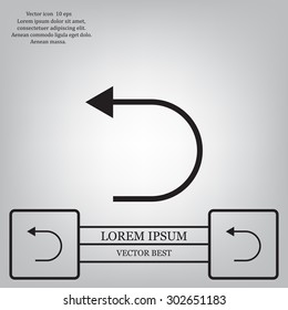 Undo icon, back arrow symbol