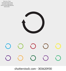 Undo icon, back arrow symbol