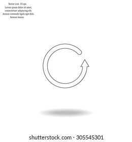 Undo icon, back arrow symbol