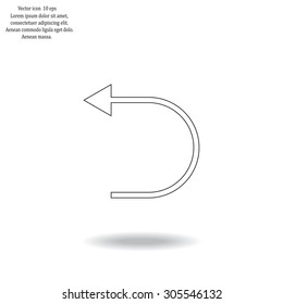 Undo icon, back arrow symbol
