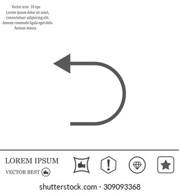 Undo icon, back arrow symbol