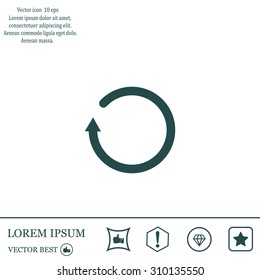 Undo icon, back arrow symbol