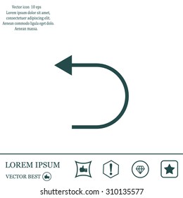 Undo icon, back arrow symbol