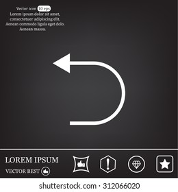 Undo icon, back arrow symbol
