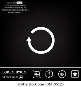 Undo icon, back arrow symbol