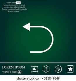 Undo icon, back arrow symbol