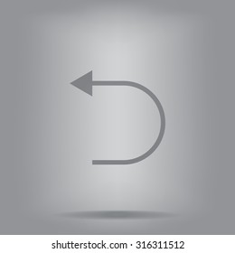 Undo icon, back arrow symbol