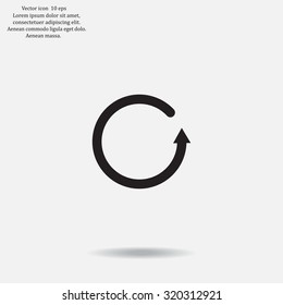 Undo icon, back arrow symbol