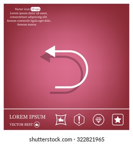 Undo icon, back arrow symbol