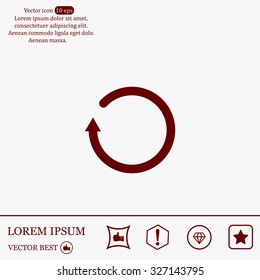 Undo icon, back arrow symbol
