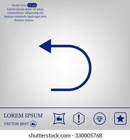 Undo icon, back arrow symbol