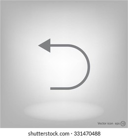 Undo icon, back arrow symbol
