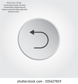 Undo icon, back arrow symbol