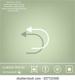 Undo icon, back arrow symbol