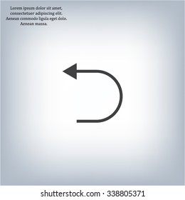 Undo icon, back arrow symbol