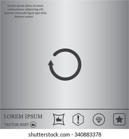 Undo icon, back arrow symbol